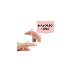 MAYOREO 10 Paq con 100pzs Anillo Desechable Rosa