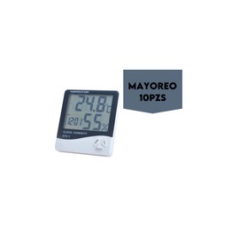 MAYOREO 10 Higrómetro Digital Termómetro Reloj Humedad Temperatura