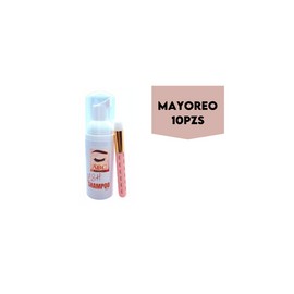 MAYOREO 10 pzas Lash Shampoo Mousse + Brocha